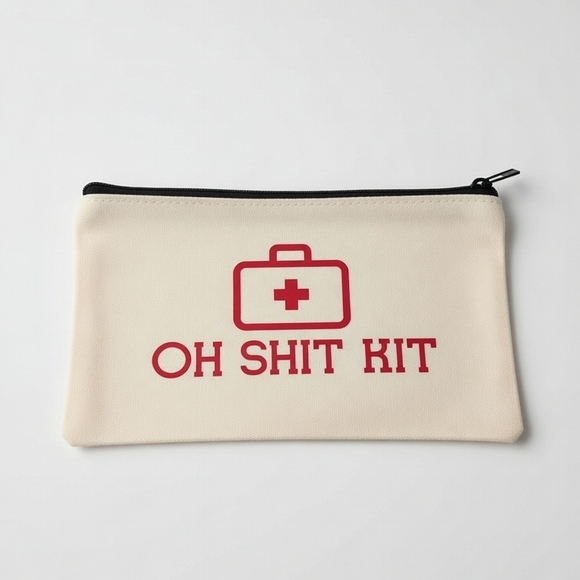 Canvas Pouch! Oh Shit Kit! Hand Crafted - Picture 3 of 3